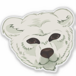 De ijsbeer // op maat gesneden vinyl sticker