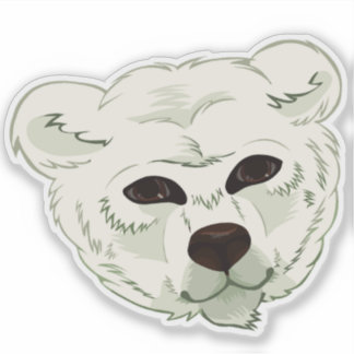De ijsbeer // op maat gesneden vinyl sticker