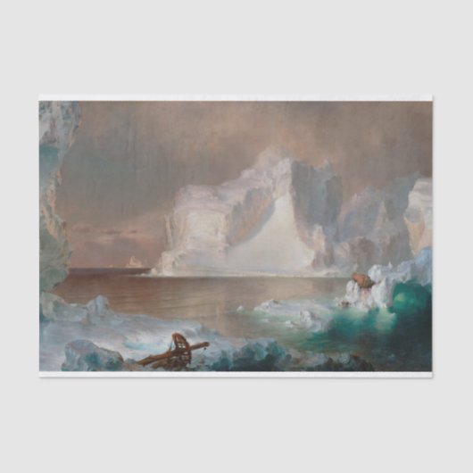 De ijsbergen van de Frederic Edwin Church Tissuepapier (Voorkant)