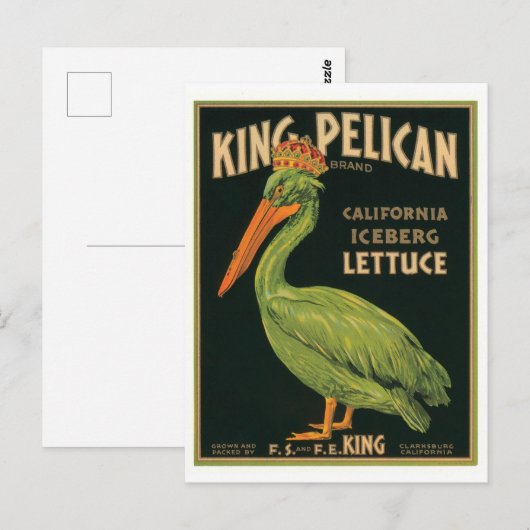 De Ijsbergsla van Clarksburg Californië van de Briefkaart (Voorkant / Achterkant)