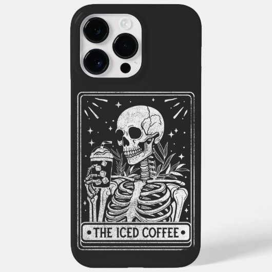 De ijskoffie skelet Halloween koffie liefhebber Case-Mate iPhone Case (Achterkant)