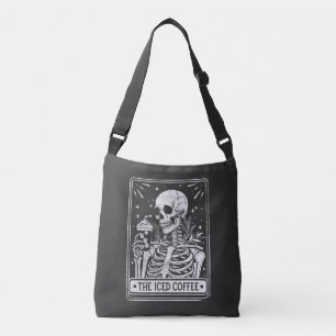 De ijskoffie skelet Halloween koffie liefhebber Crossbody Tas