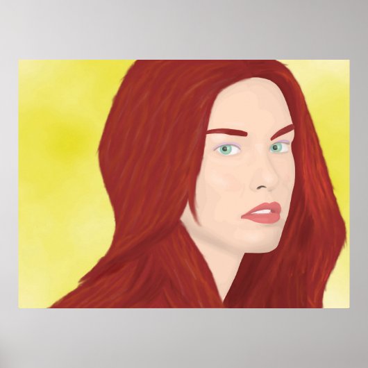 De ijsprinses - rood haar, groene ogen poster (Voorkant)