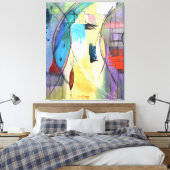 De ijsvogel door Joan Soilleux Canvas Afdruk (Insitu (Slaapkamer))