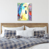 De ijsvogel door Joan Soilleux Canvas Afdruk (Insitu (Slaapkamer))