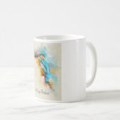 De ijsvogel in een mooie waterverf koffiemok (Voorkant rechts)