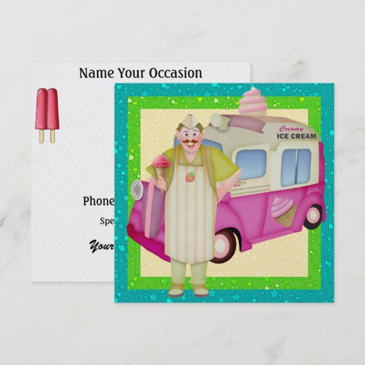 De ijswagen - SRF Kaart (Voorkant / Achterkant)