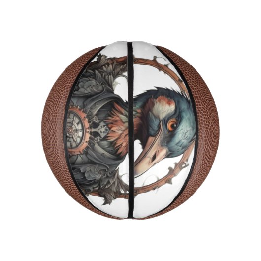 De ijzeren snavel: een steampunk ibis basketbal (Verticaal)