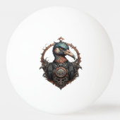 De ijzeren snavel: een steampunk ibis pingpongbal (Achterkant)