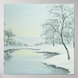 De ijzige Druk van de Kunst van het Landschap van Poster