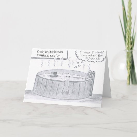 De ijzige Lijst van de Wens Feestdagen Kaart (Voorkant)