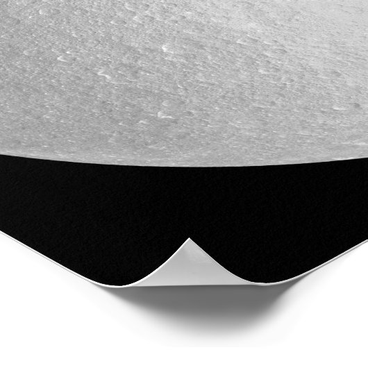 De ijzige maan van Saturnus Rhea Poster (Hoek)