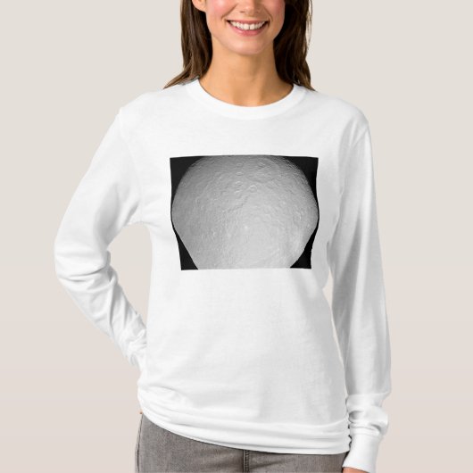 De ijzige maan van Saturnus Rhea T-shirt (Voorkant)