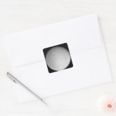 De ijzige maan van Saturnus Rhea Vierkante Sticker (Envelop)