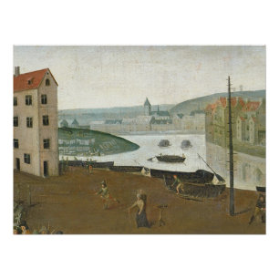 De Ile Notre-Dame 1590-3 (olie op canvas) Poster