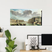 De Ile Saint-Louis en de Pont Marie in 1757 Poster (Thuiskantoor)