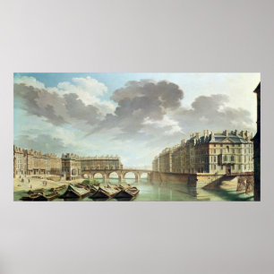 De Ile Saint-Louis en de Pont Marie in 1757 Poster