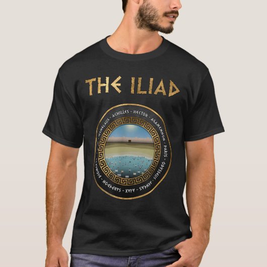 De Ilias helden van de Trojaanse oorlog T-shirt (Voorkant)