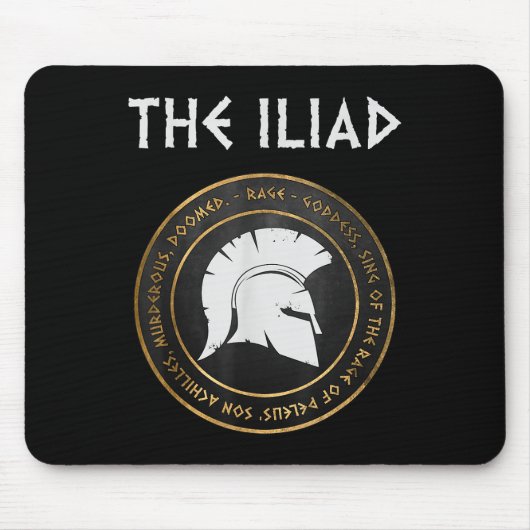 De Ilias-toorn van de Achilles Trojaanse oorlog Muismat (Voorkant)