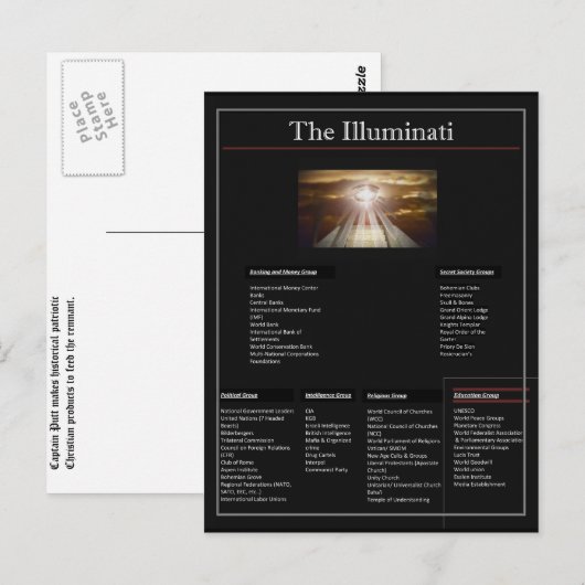 De Illuminati Briefkaart (Voorkant / Achterkant)