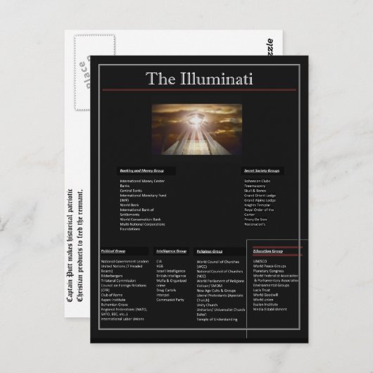 De Illuminati Briefkaart (Voorkant / Achterkant)