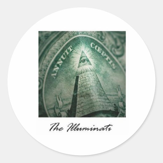 De Illuminati Ronde Sticker (Voorkant)