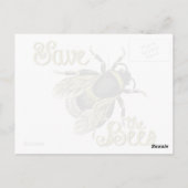 De  illustratie bijen opslaan briefkaart (Achterkant)