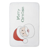 De Illustratie & de Tekst van de Kerstman Badmat (Voorkant Verticaal)