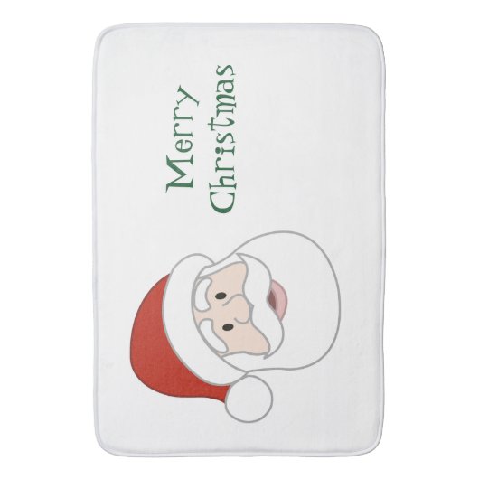 De Illustratie & de Tekst van de Kerstman Badmat (Voorkant Verticaal)