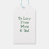 De Illustratie & de Tekst van de Kerstman Cadeaulabel (Achterkant)