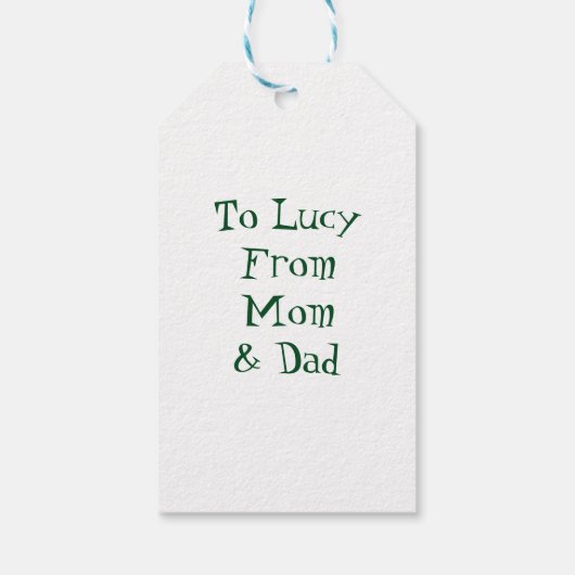 De Illustratie & de Tekst van de Kerstman Cadeaulabel (Achterkant)