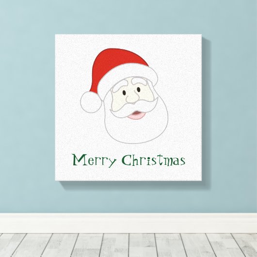 De Illustratie & de Tekst van de Kerstman Canvas Afdruk (Insitu (Houten vloer))