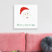 De Illustratie & de Tekst van de Kerstman Canvas Afdruk (Insitu (Woonkamer))