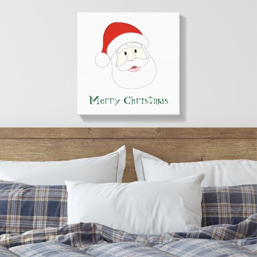 De Illustratie & de Tekst van de Kerstman Canvas Afdruk (Insitu (Slaapkamer))