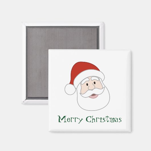 De Illustratie & de Tekst van de Kerstman Magneet (Voorkant / Achterkant)