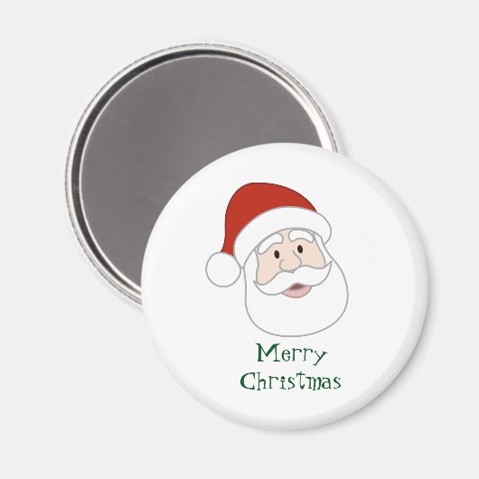 De Illustratie & de Tekst van de Kerstman Magneet (Voorkant / Achterkant)