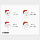 De Illustratie & de Tekst van de Kerstman Rechthoekige Sticker (Vel)