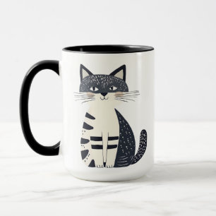De illustratie toont een schattig kitten. mok