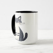 De illustratie toont een schattig kitten. mok (Voorkant links)