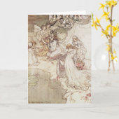 De Illustratie van Arthur Rackham | voor een Kaart (Gele Bloem)
