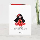 De Illustratie van de Cartoon van Kerstmis van het Feestdagen Kaart (Achterkant)