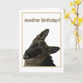 De Illustratie van de Duitse herder van de Humor Kaart (Gele Bloem)