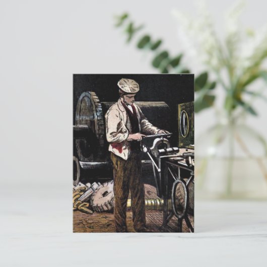 "De  illustratie van de Engineer" Briefkaart (Staand voorkant)