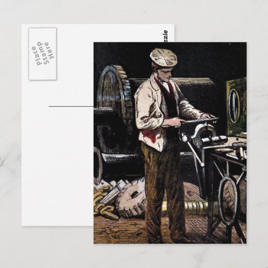 "De  illustratie van de Engineer" Briefkaart (Voorkant / Achterkant)