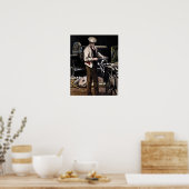 "De  illustratie van de Engineer" Poster (Keuken)