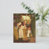 De  illustratie van de Grocer Briefkaart (Staand voorkant)