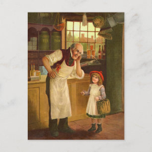 De  illustratie van de Grocer Briefkaart