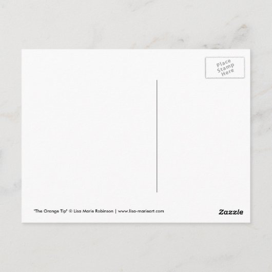 De Illustratie van de Kat en van de Vlinder van de Briefkaart (Achterkant)