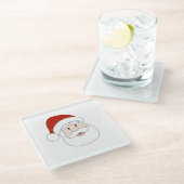 De Illustratie van de Kerstman Glazen Onderzetter (Schuin)