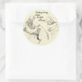 De illustratie van de kinderen krijgen snel goed ronde sticker (Tas)